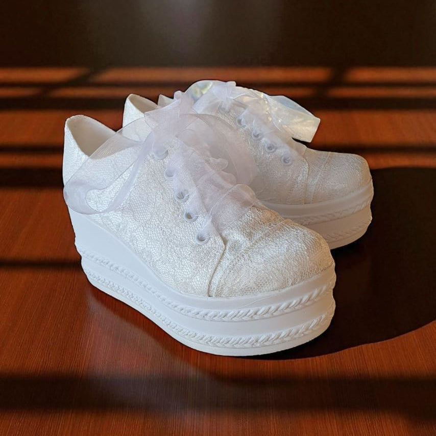 '+8 cm Bridal Sneakers Wedge/Rock | Wedding Shoes Lebanon R8-3 Jena