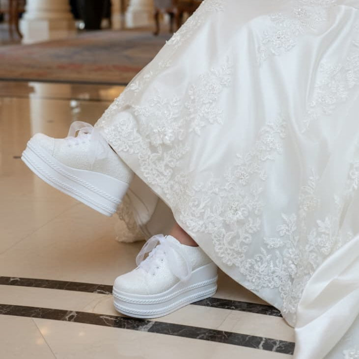 8cm Pearl White Bridal Wedding Shoes Rock Beirut Lebanon