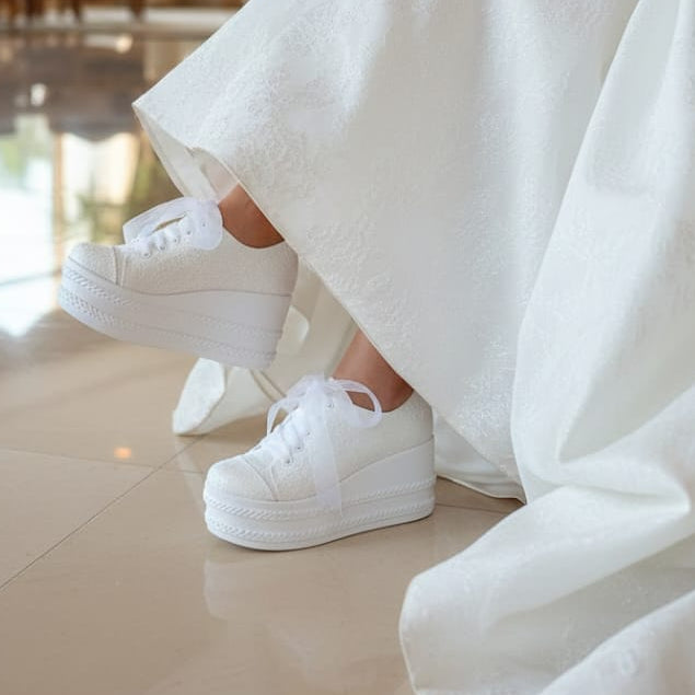 8cm Pearl White Bridal Wedding Shoes Rock Beirut Lebanon