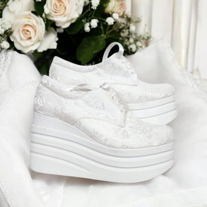 White Platform Sneakers Rock for brides Beirut Lebanon